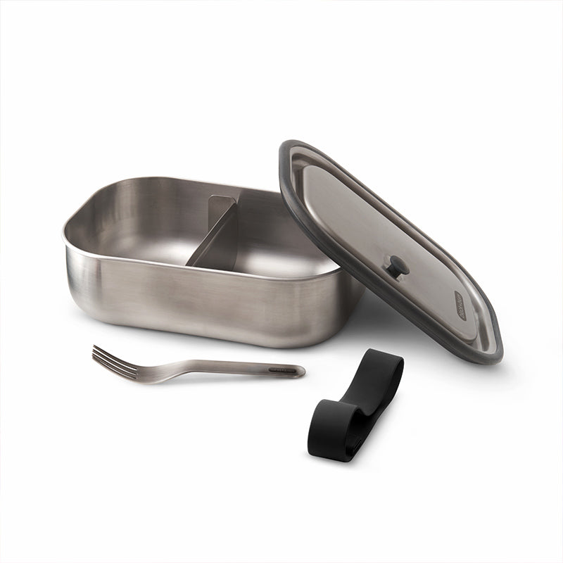 boîte à déjeuner black blum avec séparateur amovible et fourchette en inox