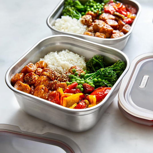 grande boite alimentaire en inox avec couvercle hermétique black+blum