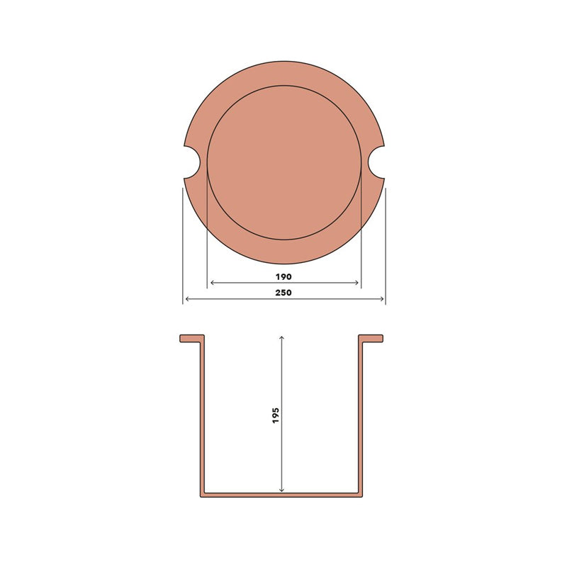 taille du pot en céramique de wet pot large