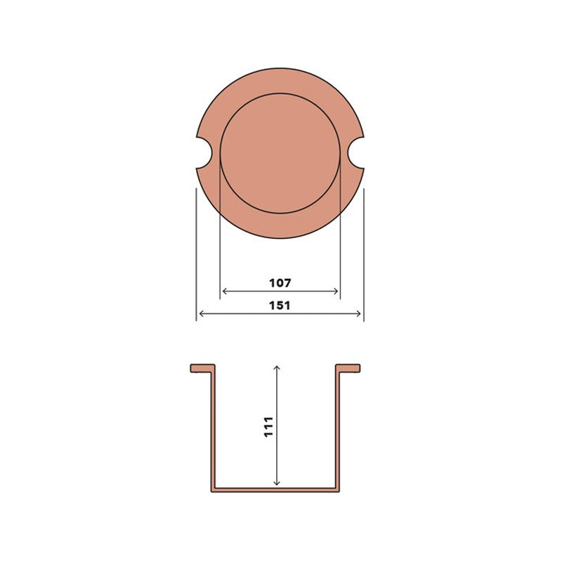 Pièce détachée Pot en céramique Wet Pot taille S - Article neuf avec défaut à -50%