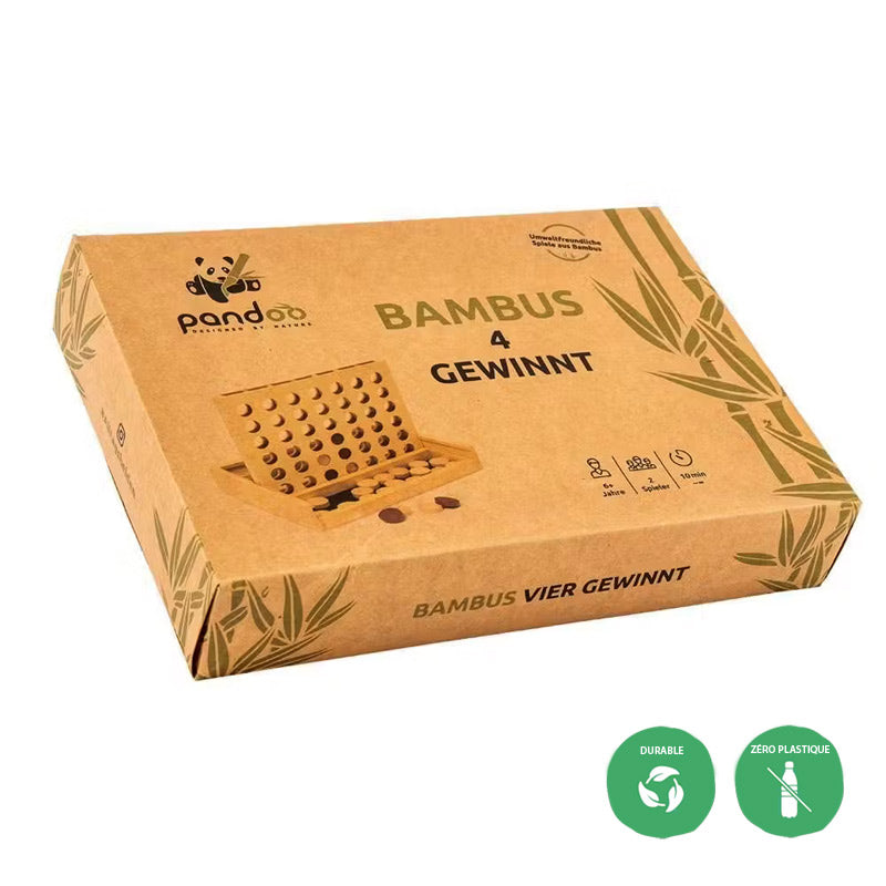 jeu en bambou durable et zéro plastique PUISSANCE QUATRE Pandoo