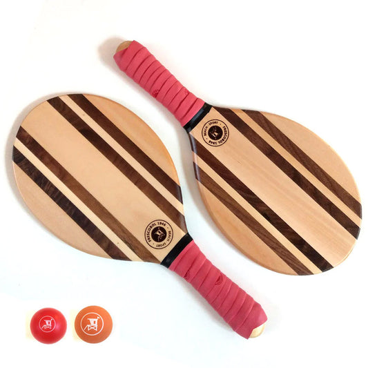 jeu de raquettes haut de gamme avec grips red pastel