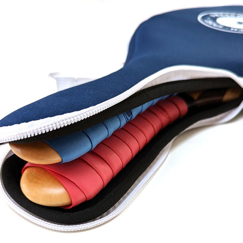 Jeu de raquette en bois haut de gamme Frenchie Edition avec sacoche bleu marine