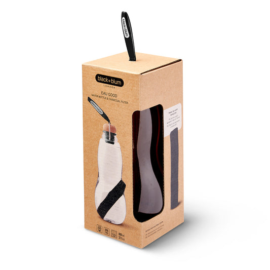 carton d'emballage de la gourde filtrante eau good black de black+blum