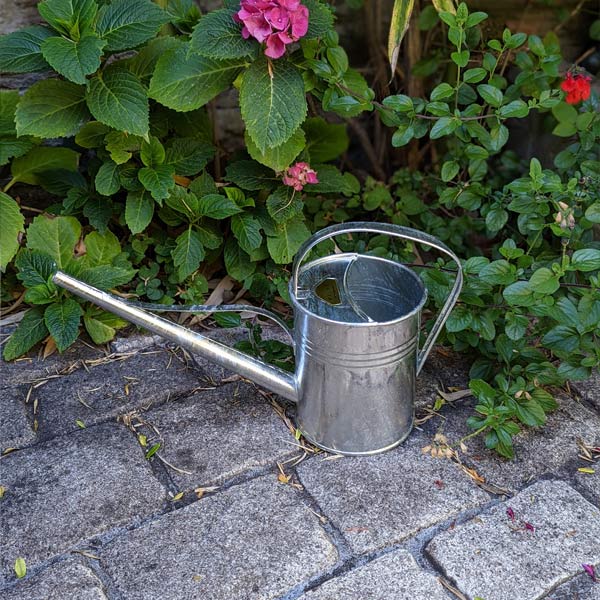 arrosoir de 1,5 litres en métal finition zinguée de la marque danoise