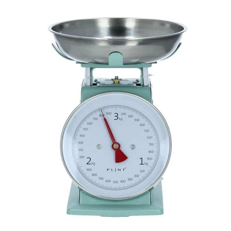 jolie et qualitative, la balance de cuisine plint verte permet de peser jusqu'à 3 kg