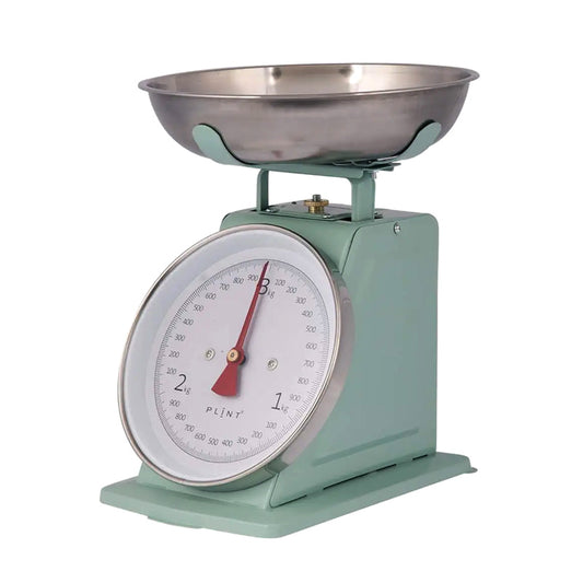 balance en métal vintage de la marque Plint, mécanique avec cadran et aiguille