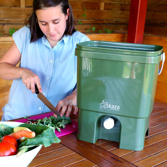 Composteur Bokashi 16L Organko 1 blanc/vert