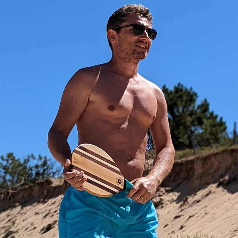 raquettes durables fabriquées à partir de bois massif pour jouer aux raquettes à la plage comme au parc