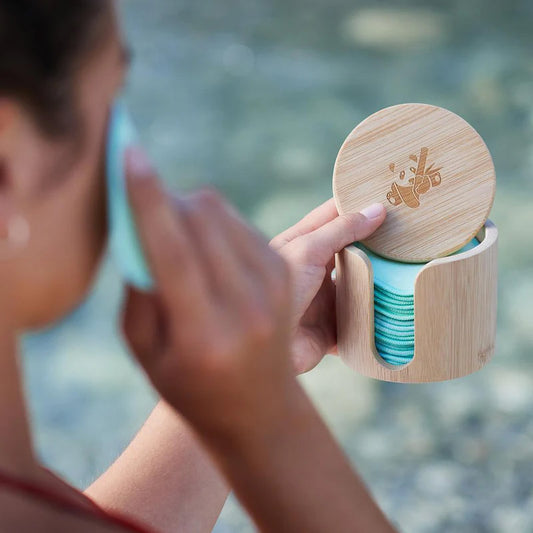 coton démaquillant 100% coton bio, lavable et réutilisable - salle de bain zéro déchet