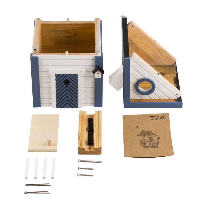 cabane à oiseaux Multiholk WG103 Wildlife Garden avec ses accessoires, guide d'installation et vis de fixation