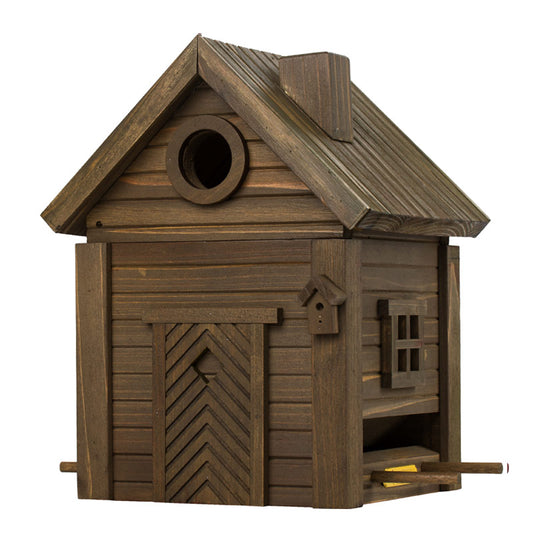 nichoir wildlife garden abri à oiseaux utile toute l'année et décoratif dans le jardin, style scandinave, matériaux de qualité, double fonction mangeoire nichoir