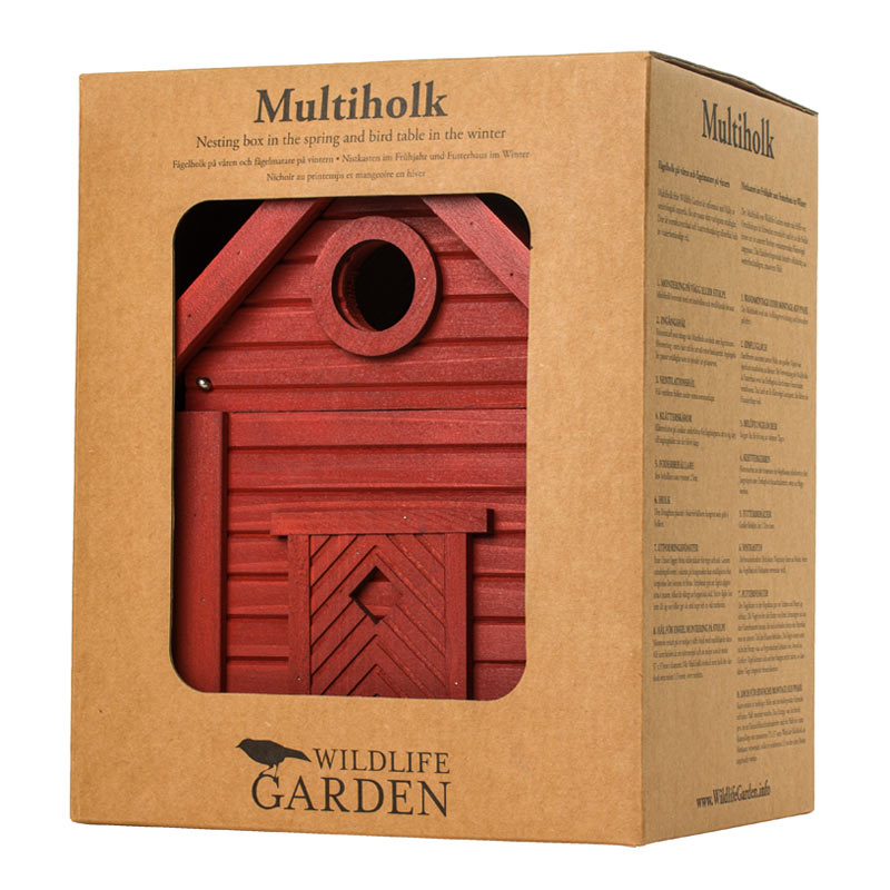 Nichoir cabane à oiseaux de style scandinave Wildlife Garden terre rouge