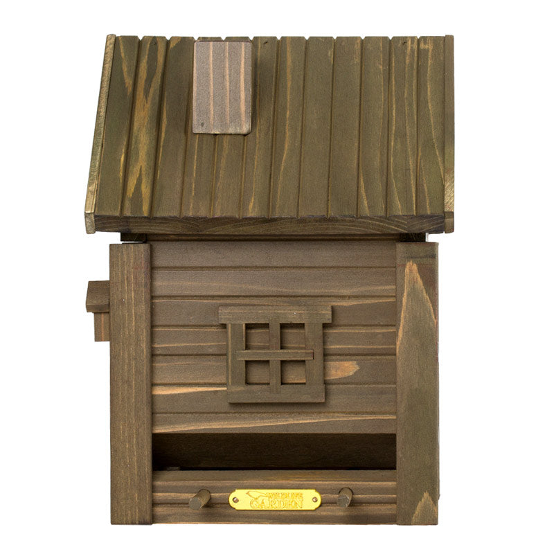 Mangeoire Wildlife Garden Ombre WG1126 en bois massif. Utile toute l'année grâce à sa fonction nichoir au printemps et mangeoire en hiver
