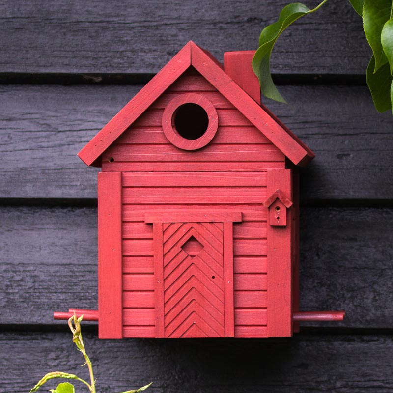 Nichoir cabane à oiseaux de style scandinave Wildlife Garden terre rouge