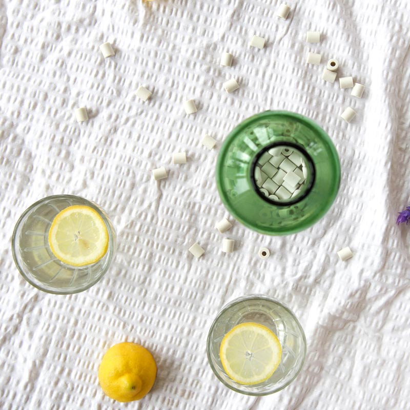 lot de 50 perles de céramique chamarrel, une solution écologique et durable pour redynamiser l'eau du robinet