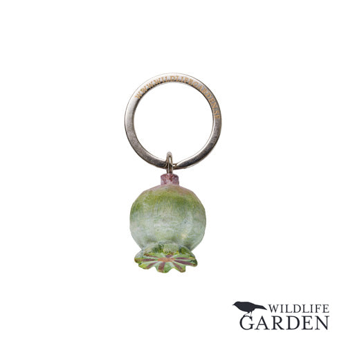 porte-clefs en bois sculpté et peint à la main wildlife garden