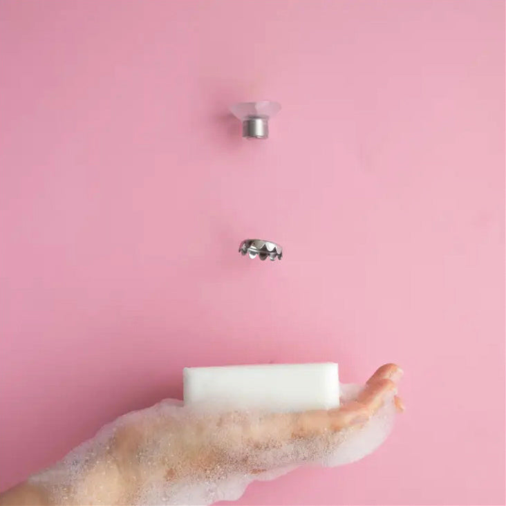 porte savon minimaliste aimanté à fixer sur les parois de la douche ou sur le rebord du lavabo