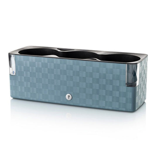 pot auto irrigant pour faire pousser les plantes aromatiques cobble trio bleu