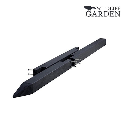 poteau en bois pour nichoir mangeoire wildlife garden en 3 parties