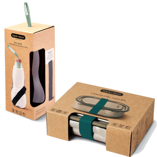 idée cadeau écologique, mon déjeuner écoresponsable, set lunch box et gourde black and blum