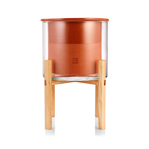 un support en bois élegant et 100% naturel pour surrélever votre pot autonome wet pot