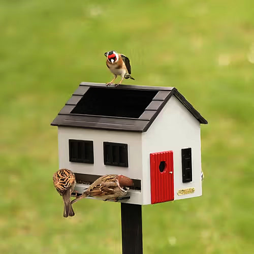 Mangeoire Maison grise Wildlife Garden - Mangeoire avec bassin pour les oiseaux