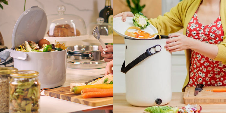 Maison Fertile propose une large gamme de composteurs et poubelles à compost qui facilitent le tri quotidien des déchets de cuisine