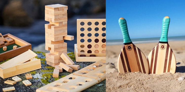 une jolie sélection de jeux en bois durables, sans plastique, pour se faire plaisir ou comme idée cadeau durable à offrir à ses proches