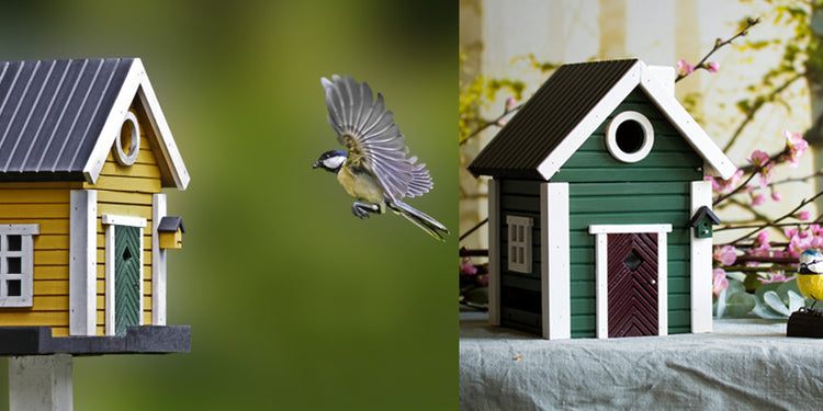 Nichoir mangeoire à oiseaux Wildlife Garden, de jolis abris colorés pour les oiseaux, faits main et déco pour le jardin, la terrasse et le balcon