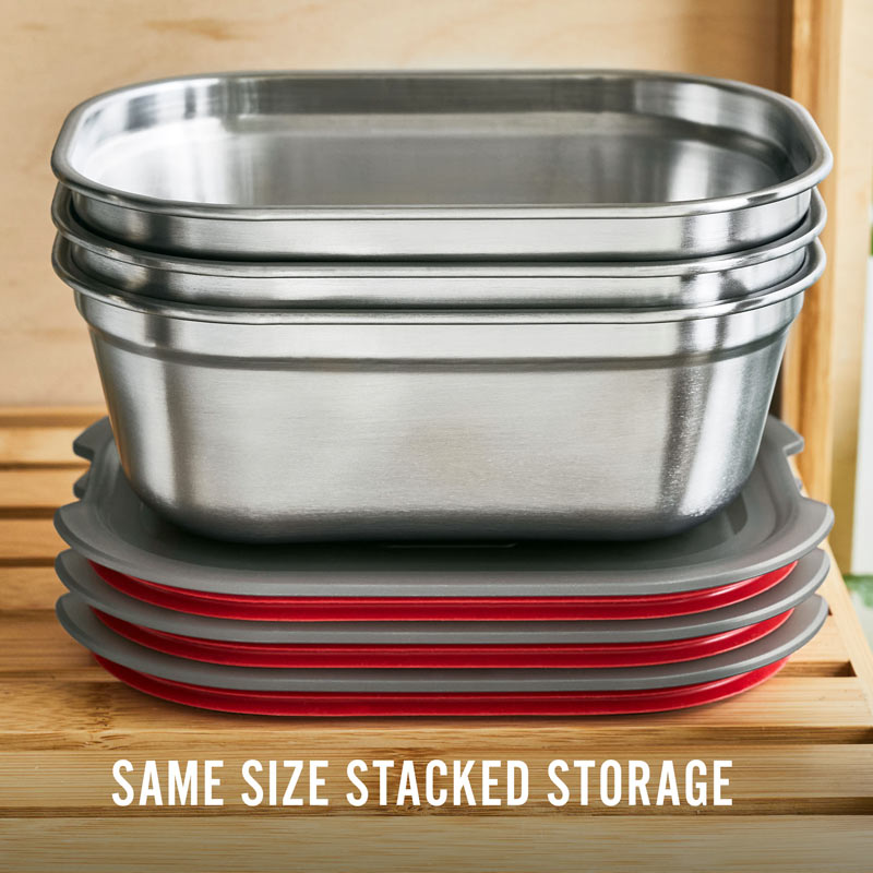 Boîte alimentaire en inox 1200ml Black+Blum - Compatible four, congélateur et micro-ondes