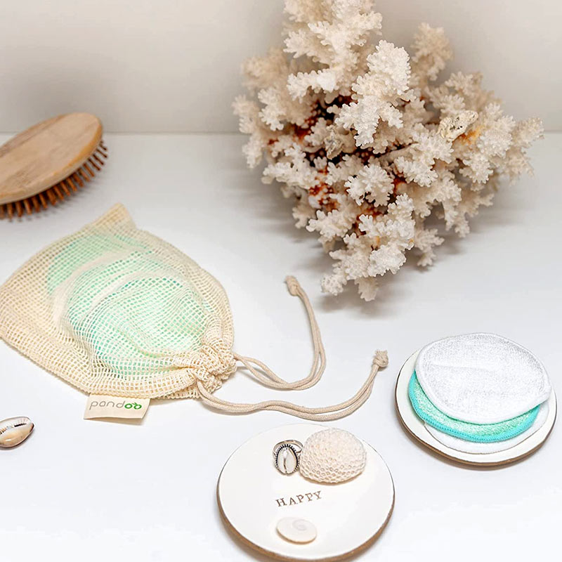 Disques démaquillants lavables en fibres de bambou et coton bio - Lot –  Maison Fertile