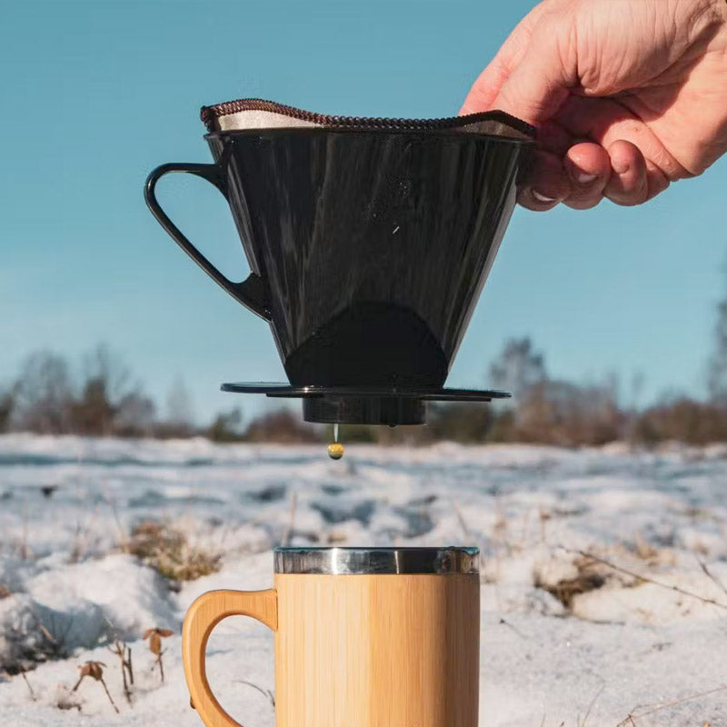 filtre à café pandoo réutilisable, remplace parfaitement les filtres classiques jetables en papier