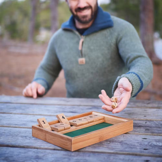 jeu de trac ou fermez la boite en bambou