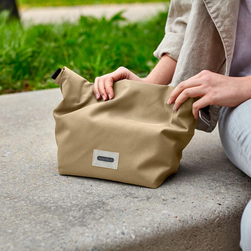 Sac repas beige élégant et réutilisable pour le quotidien