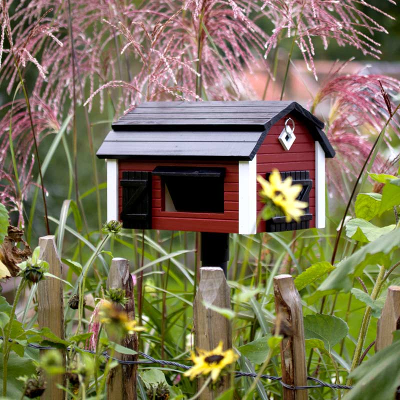 mangeoire grange rouge multifeeder pour les oiseaux du jardin