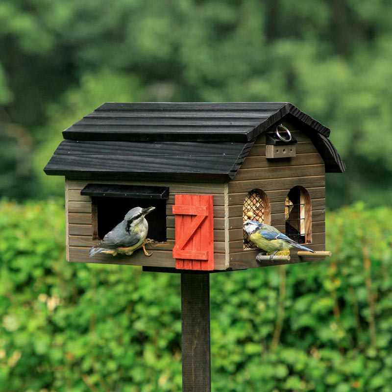 mangeoire à oiseaux Wildlife Garden Grange brune WG220