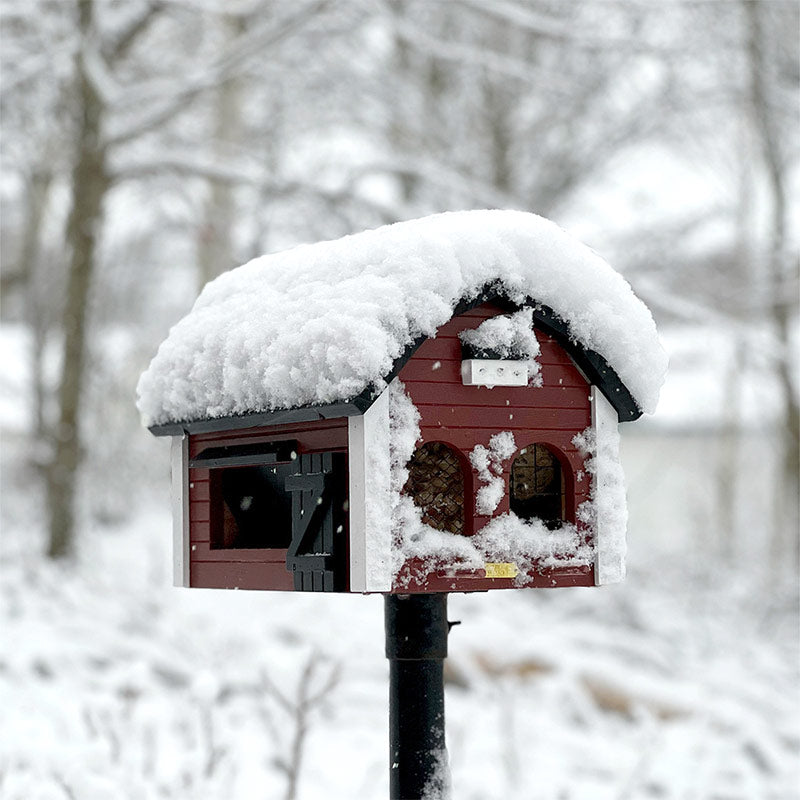 mangeoire de grande taille wildlife garden sous la neige