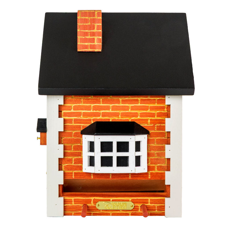 Nichoir maison briques en bois massif pour petits oiseaux du jardin