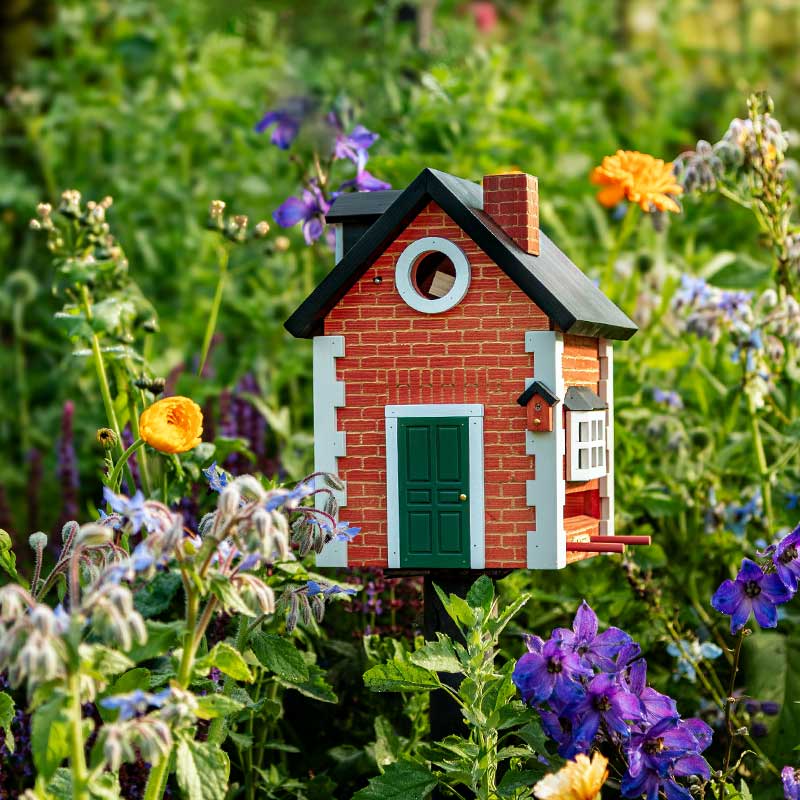 Nichoir oiseaux décor maison briques Wildlife Garden