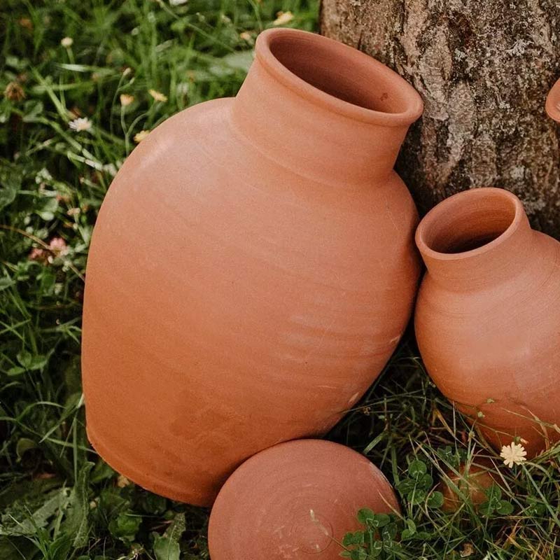 Ollas en terre cuite enterrées pour un arrosage autonome et économique des plantations du jardin