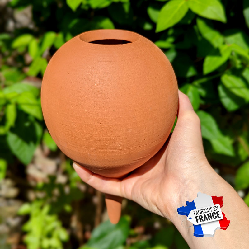 ollas en terre cuite naturelle à planter aux pieds d'une plante, grande contenance 1 litre