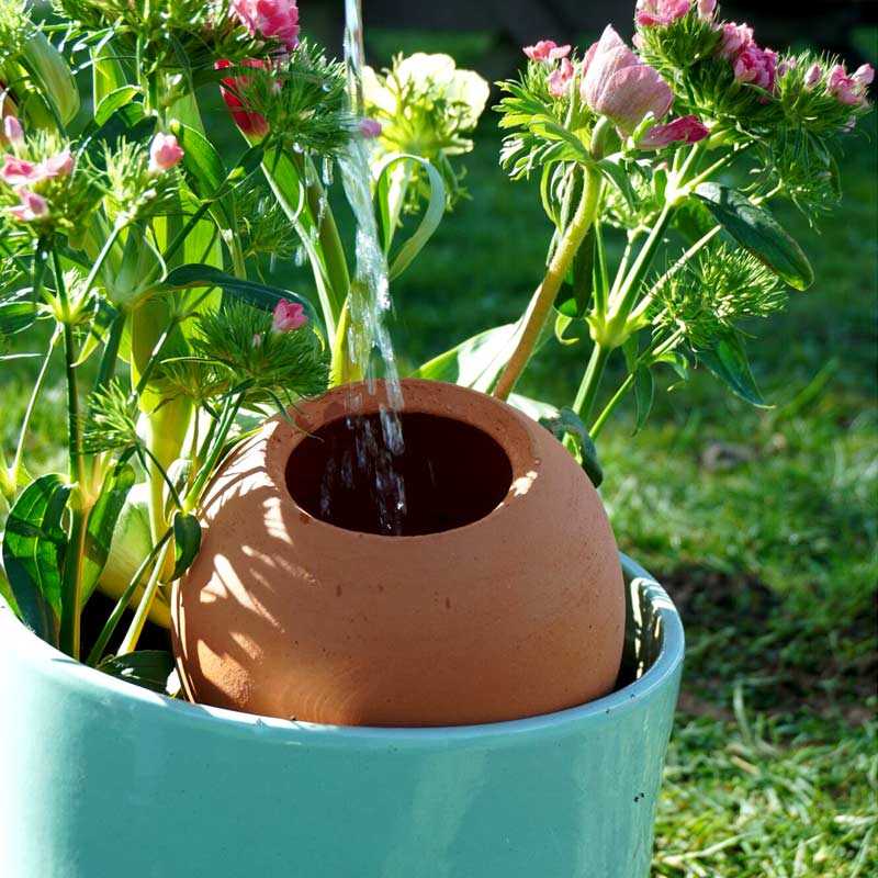 ollas en terre cuite de 1 litre pour un arrosage intelligent et autonome de vos plantes  en pots