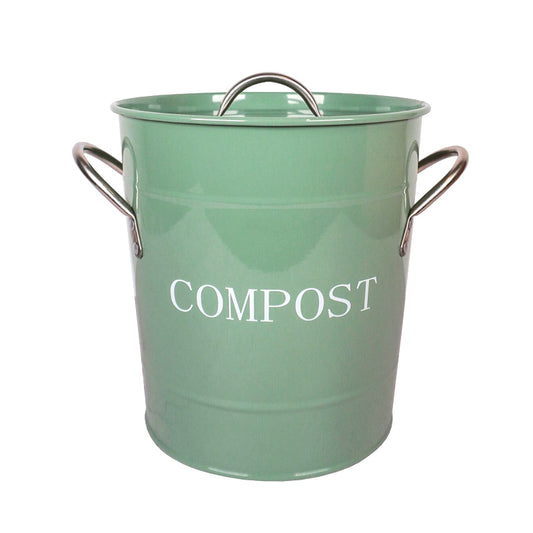 charmant bac à compost de cuisine isabelle rose vert sauge