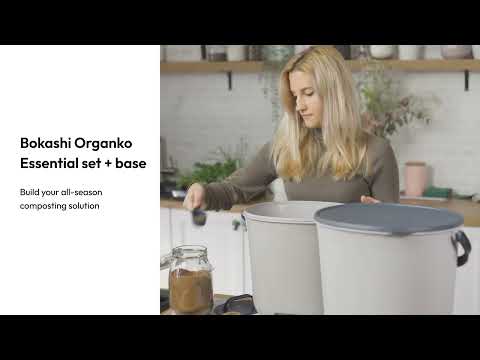 Moutta Bokashi Organko Essential Crème 15,3L - Kit Composteur Organique 2 Sea Ux Avec Activateur EM-1 Fabriqué En France