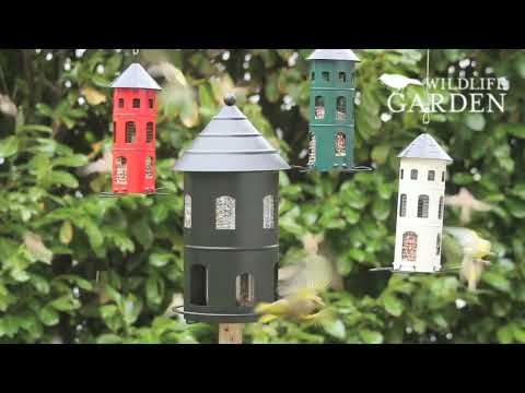 les oiseaux viennent nombreux autour de la mangeoire à graines wildlife garden giant feeder disponible en 3 coloris