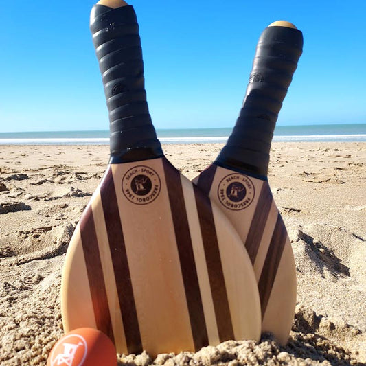 raquettes de plage fabriquées en bois de qualité pour durer des années