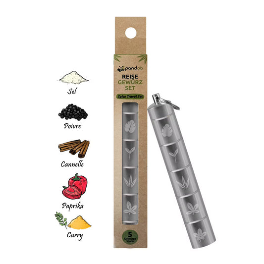 set d'épices de voyage pandoo pour emmener ses épices partout avec soi