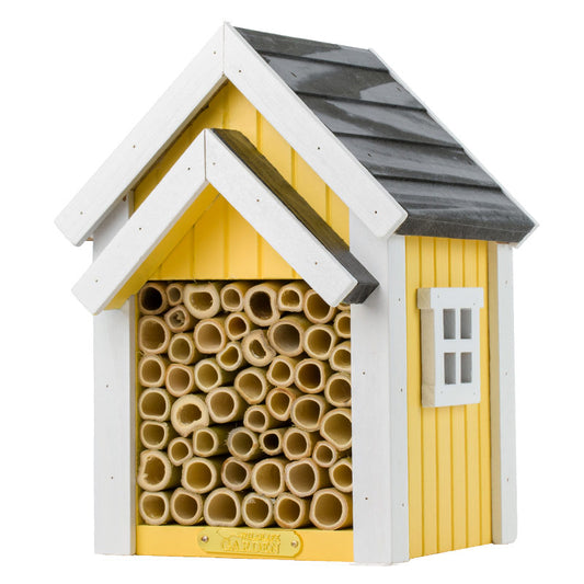 Abri à abeilles WG 312 Wildlife Garden maison jaune fabriquée à la main