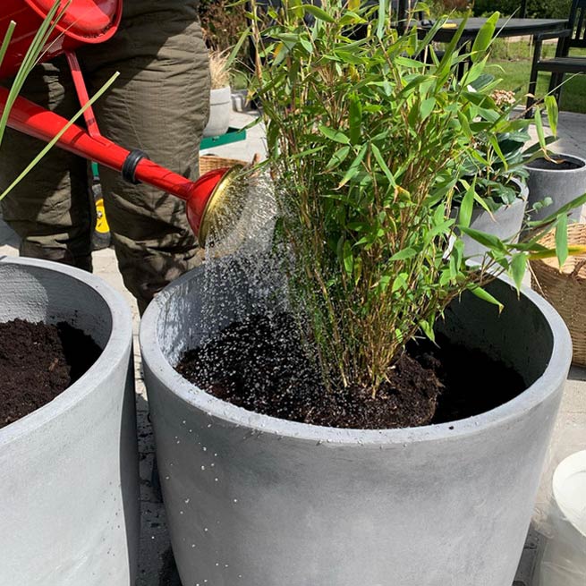 La pomme d'arrosage de l'arroisoir plint 5 litres permet d'arroser en pluie